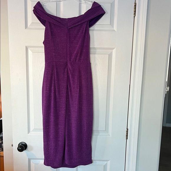 NWT- Grace Karin Elegant Purple Midi Dress - Picture 4 of 4